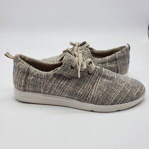 TOMS Del Rey Shoe Womens US 12 Oxford lace up tan multicolor canvas rubber
